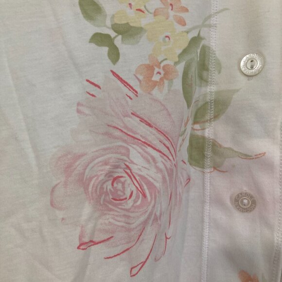 New with Tags Carole Hochman Women Size M Sleep Shirt White 100% Supima Cotton - Picture 5 of 13